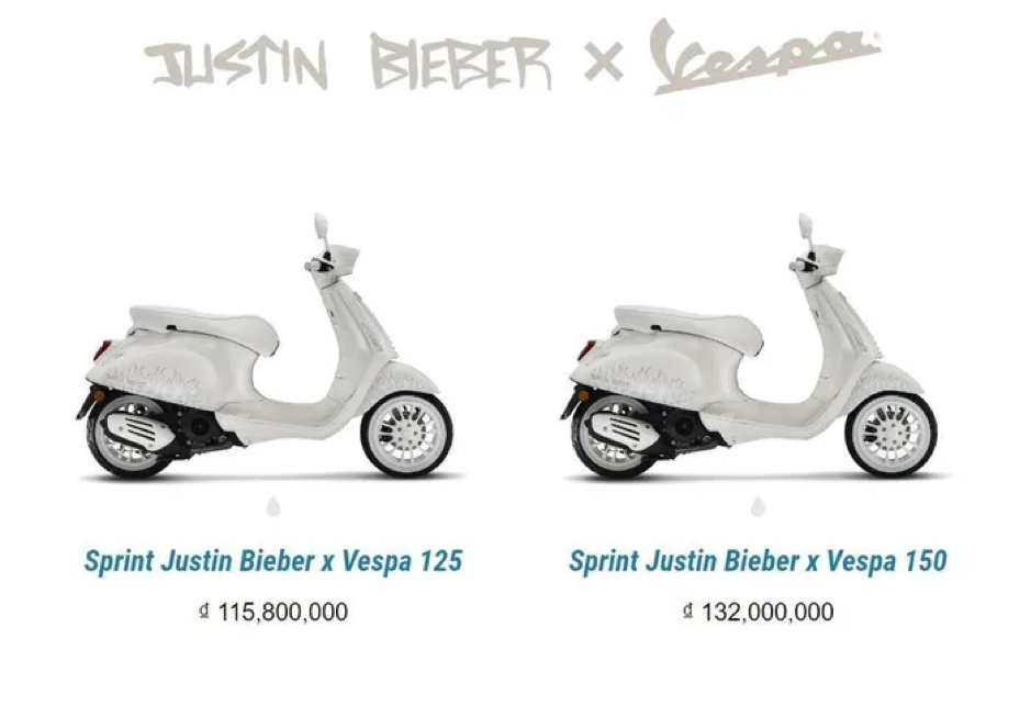 vespa sprint justin bieber co gia ban len toi 132 trieu tai viet nam hinh 1