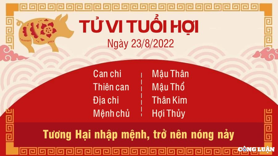 tu vi hom nay 23 8 2022 thu 3 ngay 26 7 am lich cua 12 con giap hinh 12