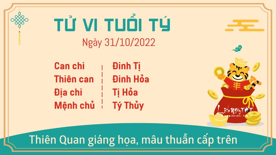 tu vi hom nay 31 10 2022 thu 2 ngay 7 10 am lich cua 12 con giap hinh 1