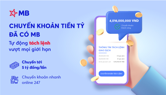 mb ra mat tinh nang chuyen khoan tach lenh tu dong tren app mbbank hinh 1