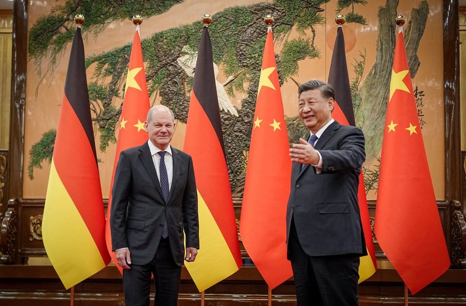 Chủ tịch Trung Quốc Tập Cận Bình tiếp đón Thủ tướng Đức Olaf Scholz