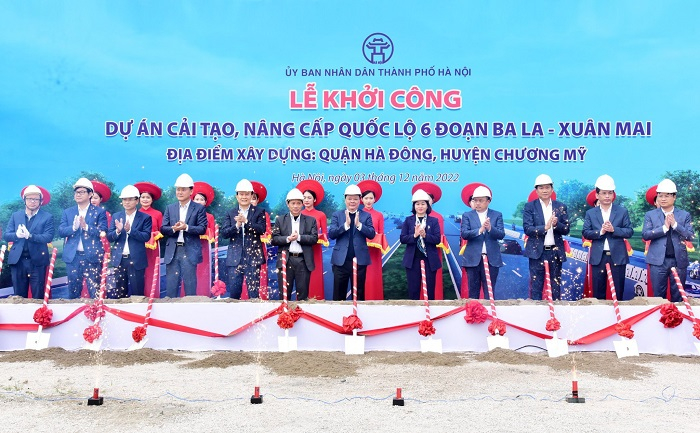 khoi cong du an cai tao nang cap quoc lo 6 doan ba la  xuan mai hon 8100 ty dong hinh 1