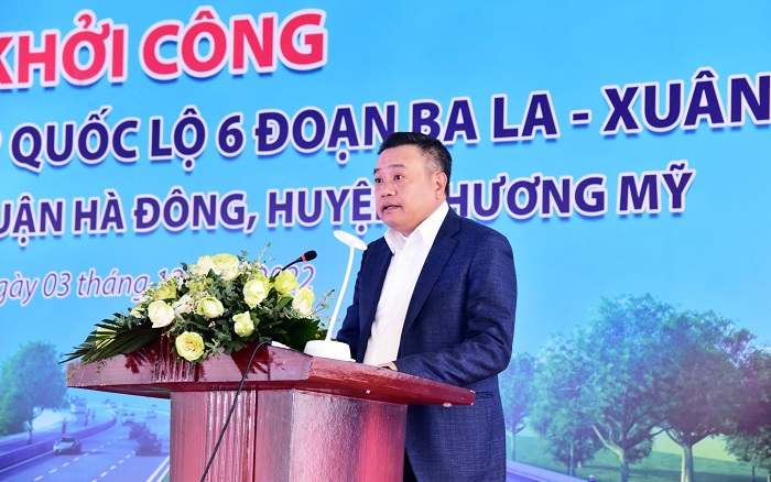 khoi cong du an cai tao nang cap quoc lo 6 doan ba la  xuan mai hon 8100 ty dong hinh 2