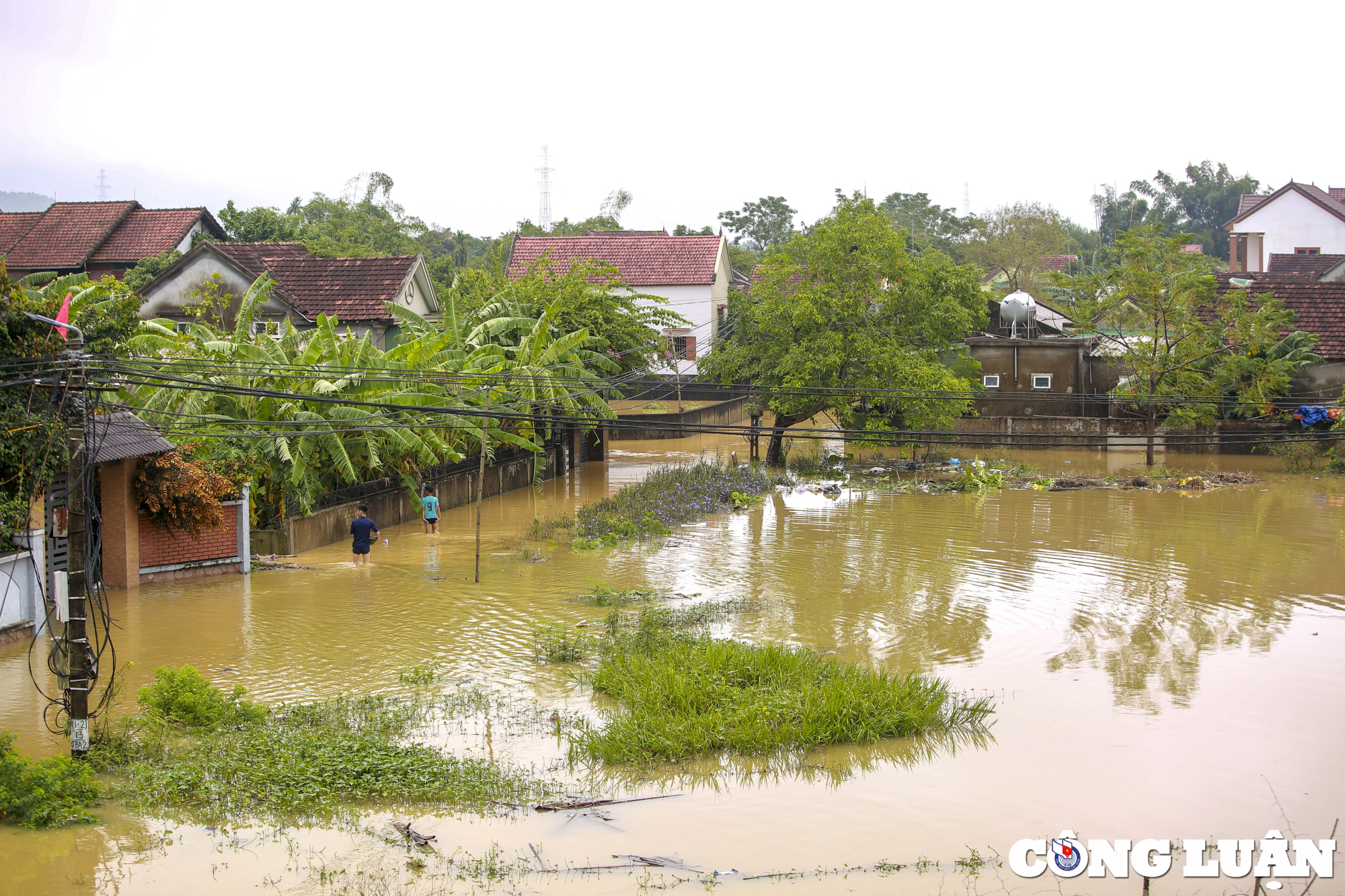 Mưa lớn gây ngập lụt diện rộng tại Nghệ An vào năm 2022.