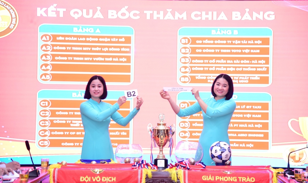 boc tham chia bang giai bong da cong nhan vien chuc lao dong cup bao lao dong thu do lan thu viii hinh 2