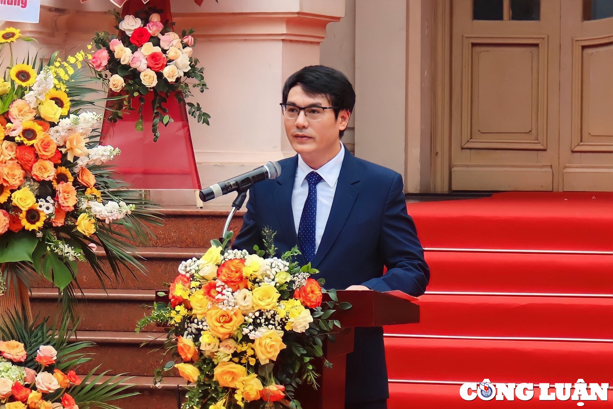 Quyền Giám đốc Thư viện Quốc gia Việt Nam Nguyễn Xuân Dũng phát biểu khai mạc sự kiện.