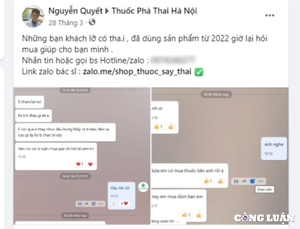 nguy hiem rinh rap tu cac loai thuoc pha thai duoc ban online hinh 2