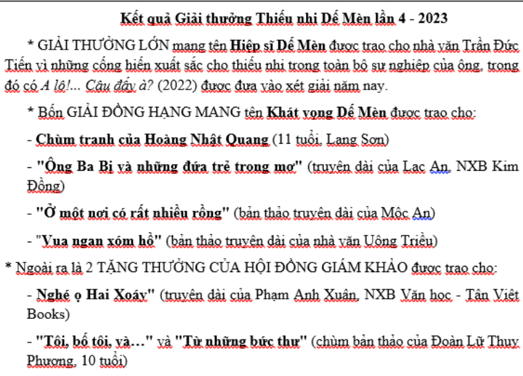 dac sac voi le trao giai thuong thieu nhi de men lan thu 4 nam 2023 hinh 9