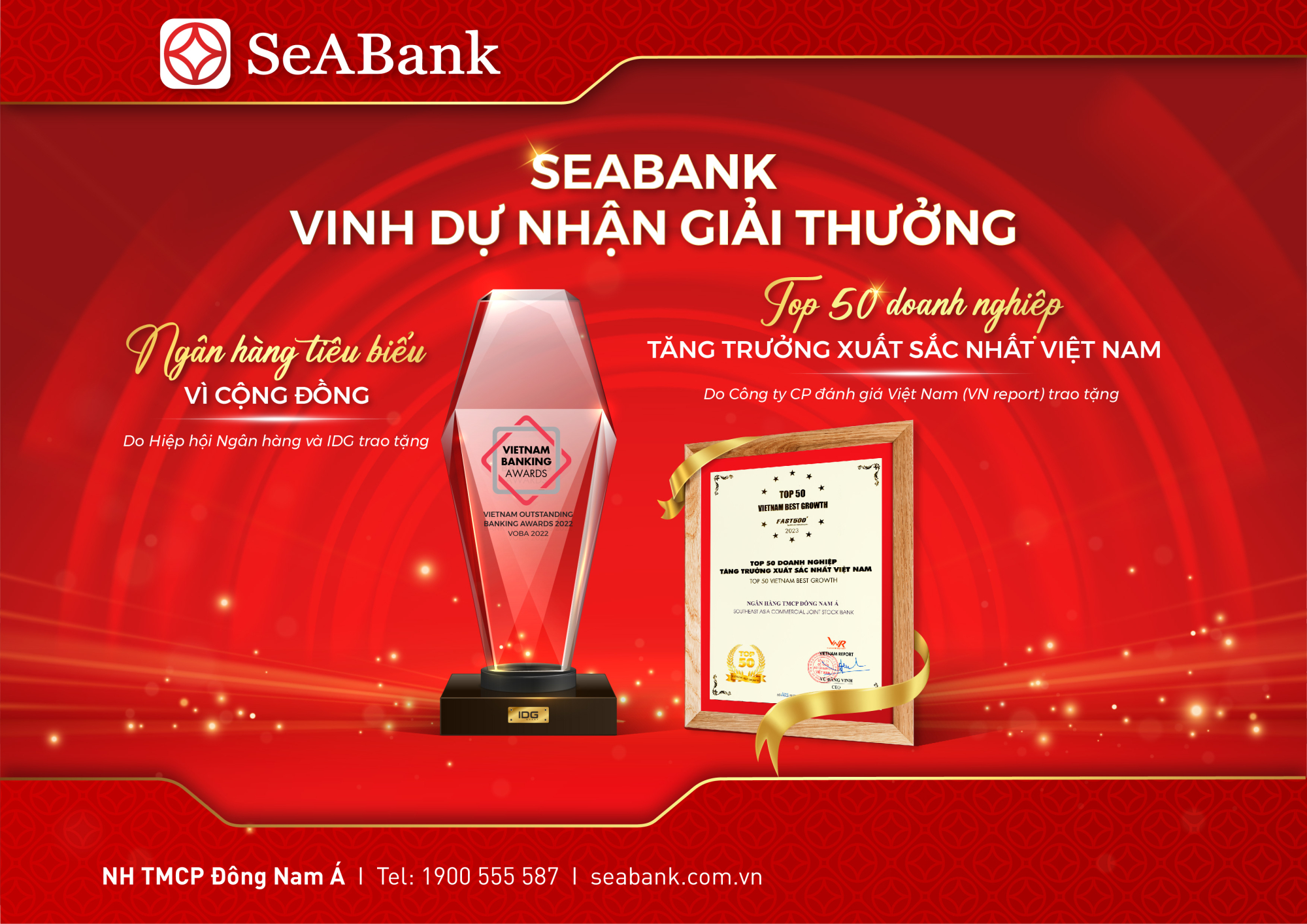 seabank duoc vinh danh ngan hang tieu bieu vi cong dong 2022 va top 50 doanh nghiep tang truong xuat sac nhat viet nam hinh 1