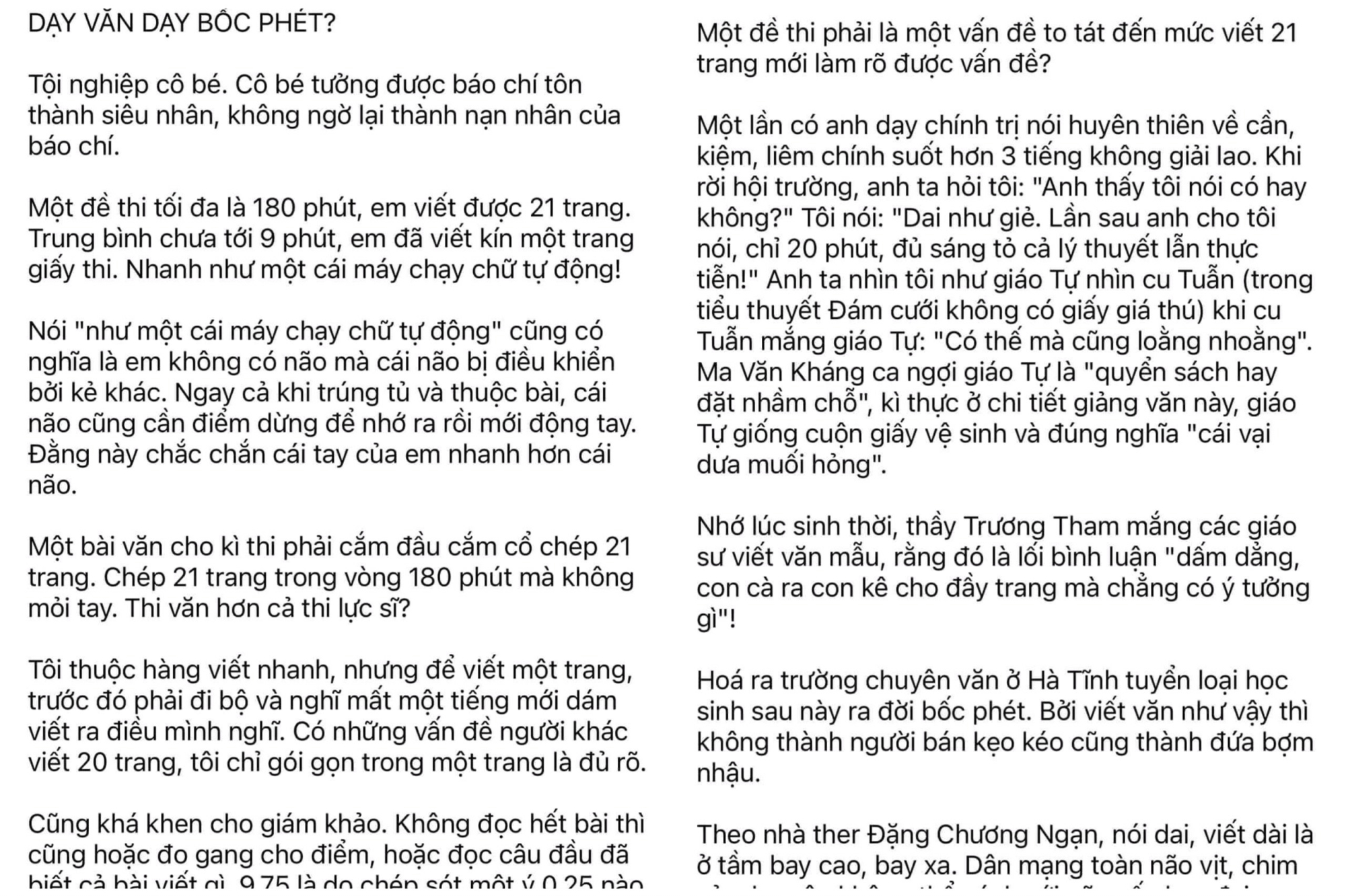 tien si len tieng xin loi sau khi noi thu khoa viet van dai 21 trang khong co nao hinh 2