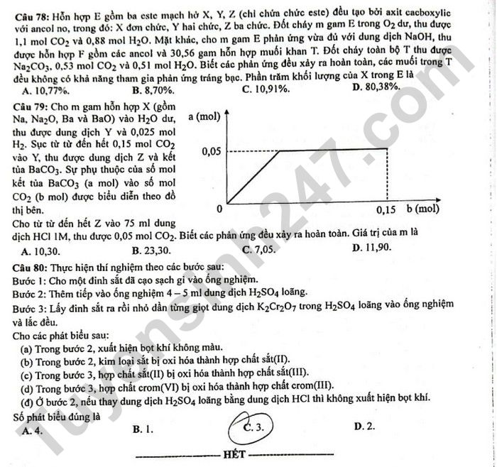 de thi tot nghiep thpt 2023 mon hoa hoc ma de 204 hinh 4