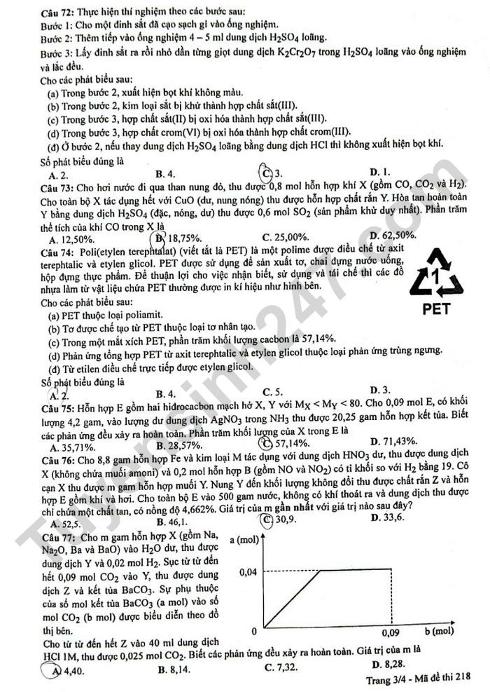 de thi tot nghiep thpt 2023 mon hoa hoc ma de 218 hinh 3