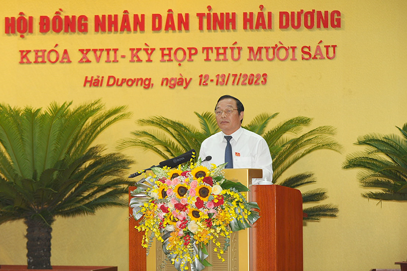 hdnd tinh hai duong khoa xvii  ky hop thu 16 thong qua 23 nghi quyet quan trong hinh 1