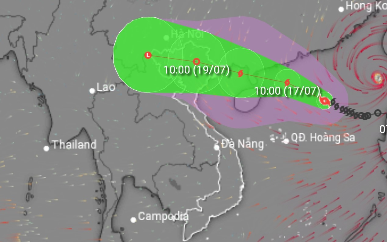 bao so 1 tiep tuc tang cap giat cap 10 cap 13 huong thang vao mien bac hinh 1