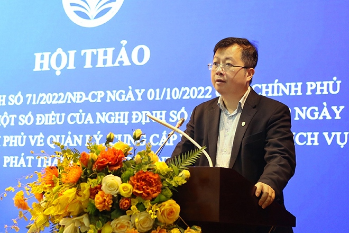 Thứ trưởng Bộ Thông tin và Truyền Thông Nguyễn Thanh Lâm phát biểu tại hội thảo.