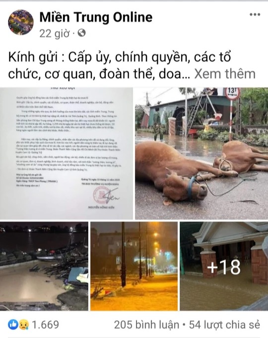 quang tri mao danh doan thanh nien keu goi ho tro thiet hai do mua lu hinh 2