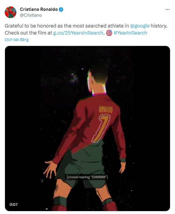 ronaldo len tieng sau khi duoc vinh danh tu ga khong lo google hinh 1