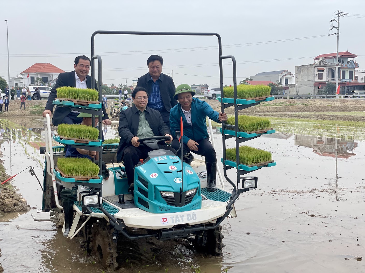 thu tuong pham minh chinh xuong dong cay lua thu hoach ca rot cung nong dan hai duong hinh 4