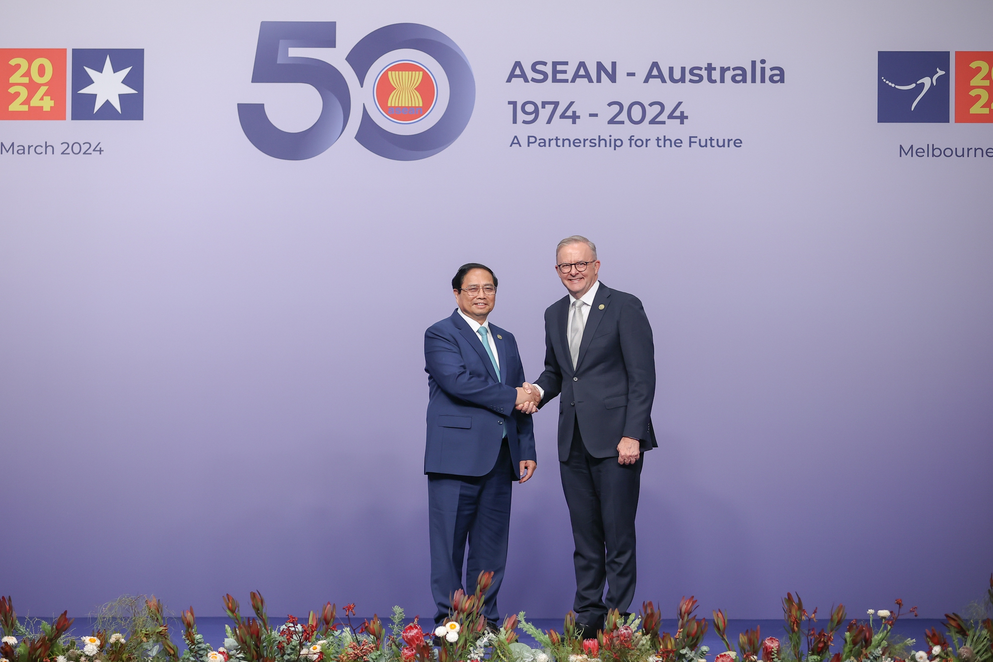 le don chinh thuc cac truong doan tham du hoi nghi cap cao dac biet ky niem 50 nam quan he asean australia hinh 1