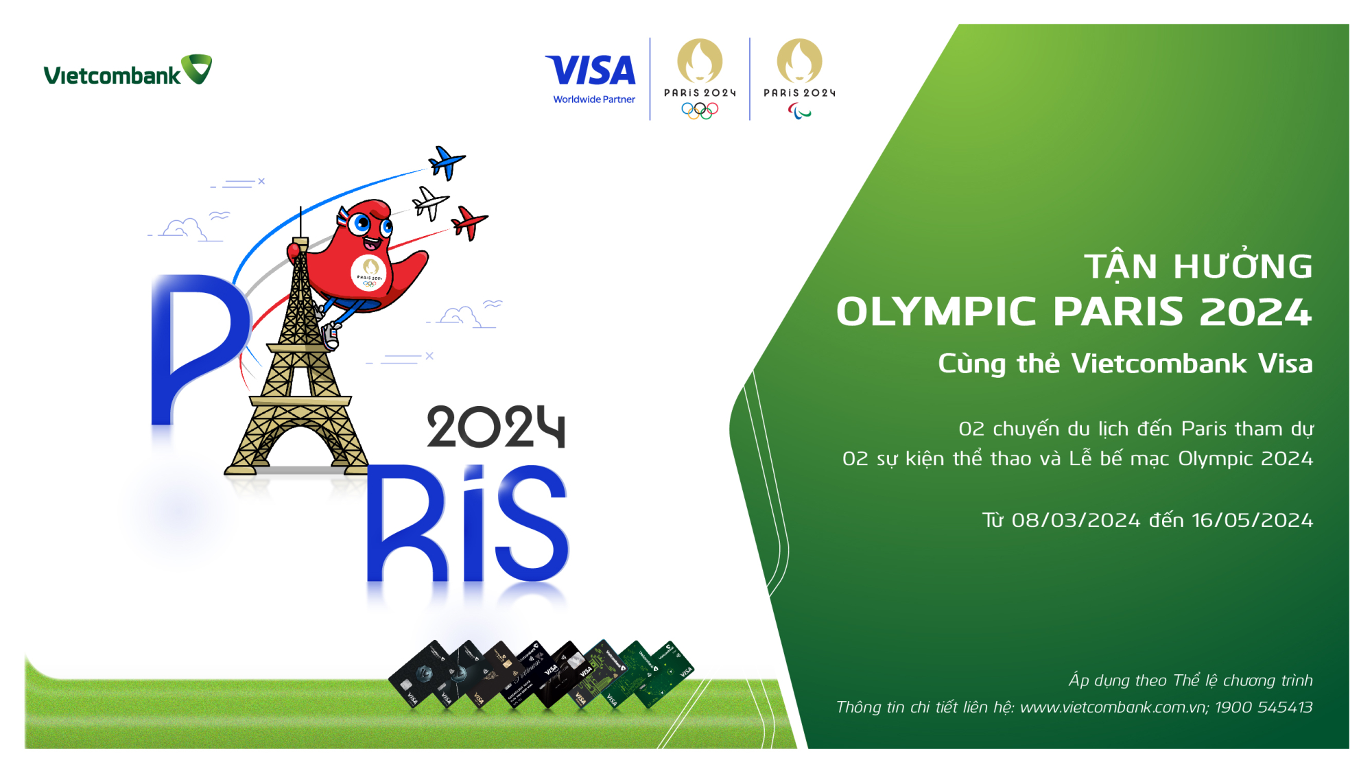 nhan chuyen di phap 5 ngay 4 dem xem olympic 2024 cung the vietcombank visa hinh 1