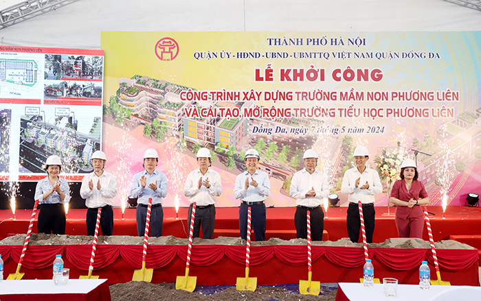 ha noi khoi cong xay dung va cai tao 2 truong hoc tai quan dong da hinh 1