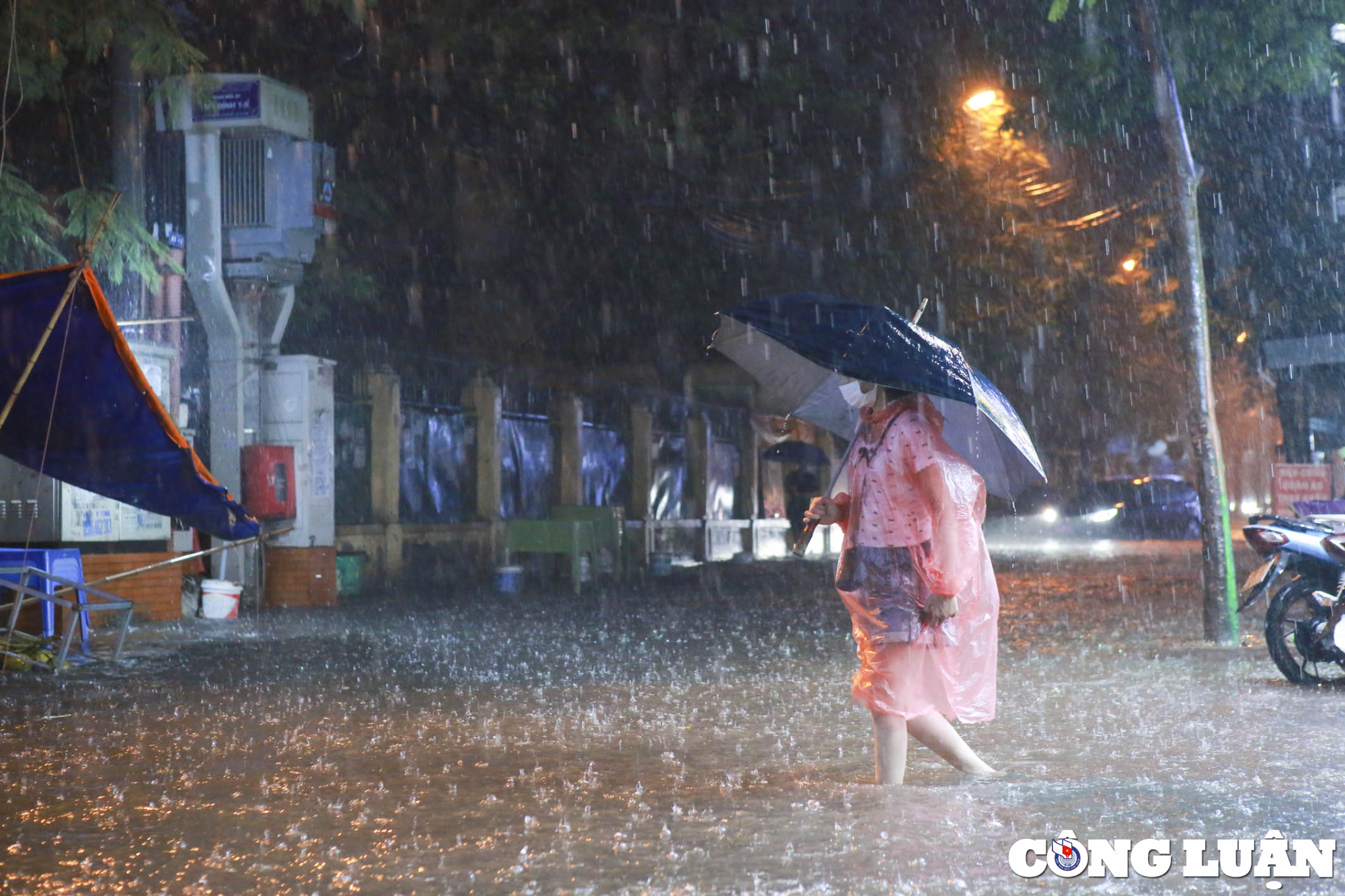 ha noi mua lon keo dai nhieu tuyen pho chim trong bien nuoc hinh 8