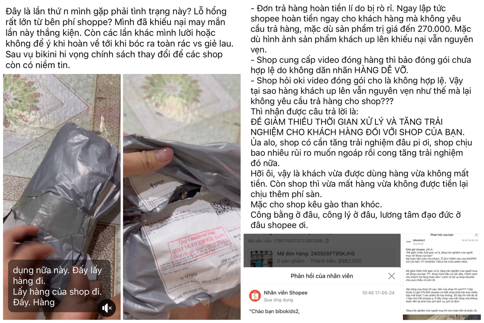 tu vu tra lai bo bikini da mac sau mot tuan nhieu nguoi ban hang buc xuc voi chinh sach cua shopee hinh 1