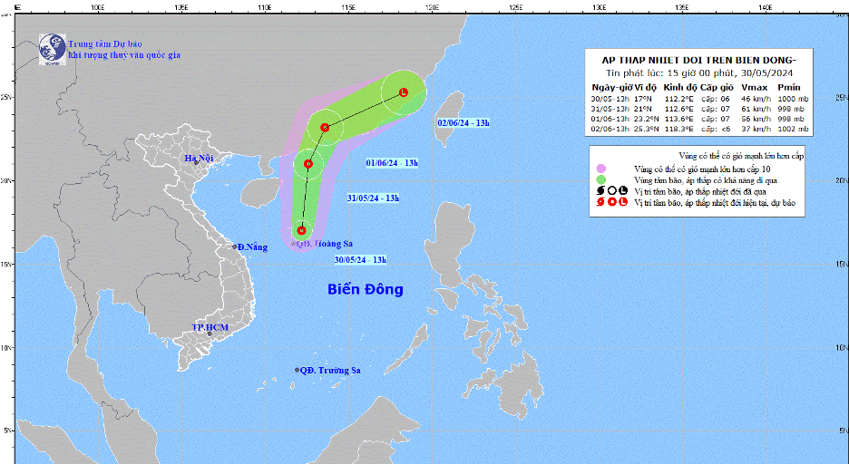 ap thap nhiet doi dau tien da xuat hien tren bien dong hinh 1