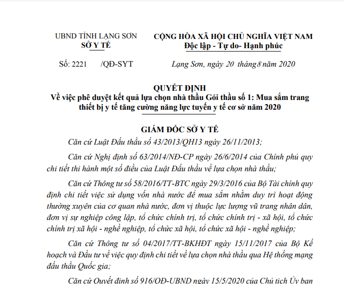 dau hieu gia cao bat thuong o goi thau mua sam thiet bi y te hon 58 ty dong tai so y te lang son hinh 2