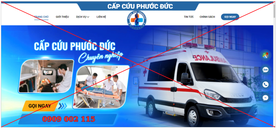 tp hcm phat hien co so van chuyen cap cuu khong phep thong qua noi dung quang cao tren mang hinh 2