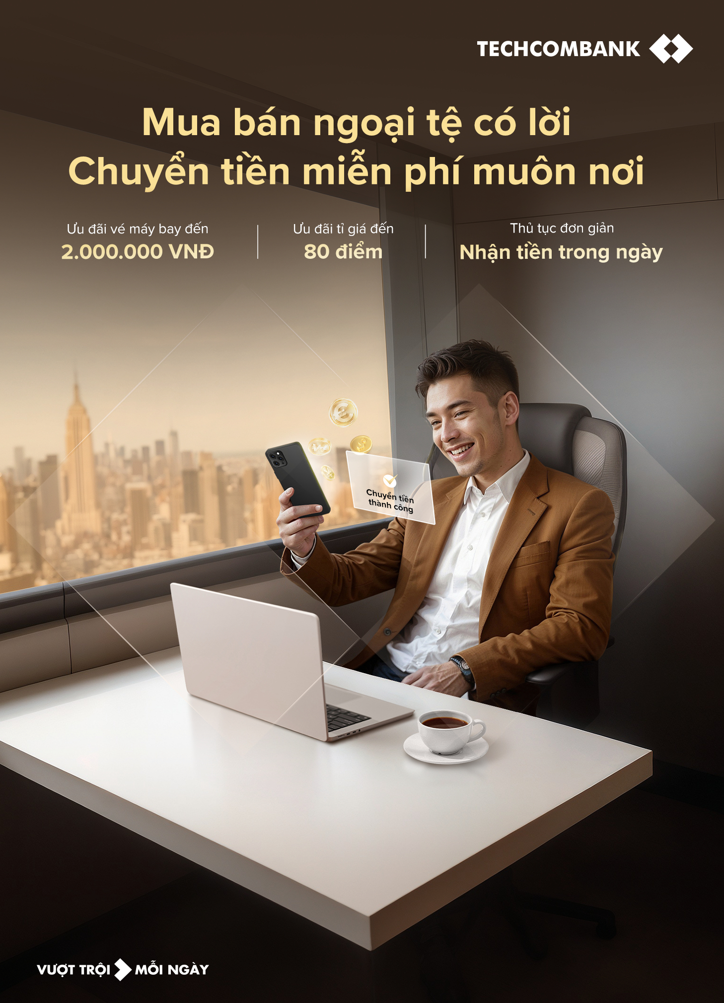 techcombank danh nhieu uu dai cho khach hang giao dich mua ban ngoai te hinh 1