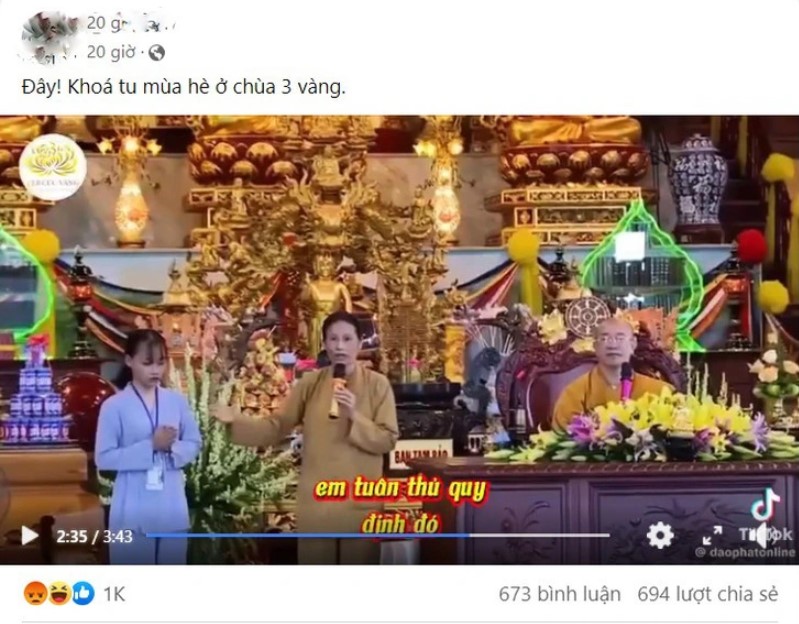 quang ninh noi gi ve video khoa tu mua he tai chua ba vang tren mang xa hoi hinh 1