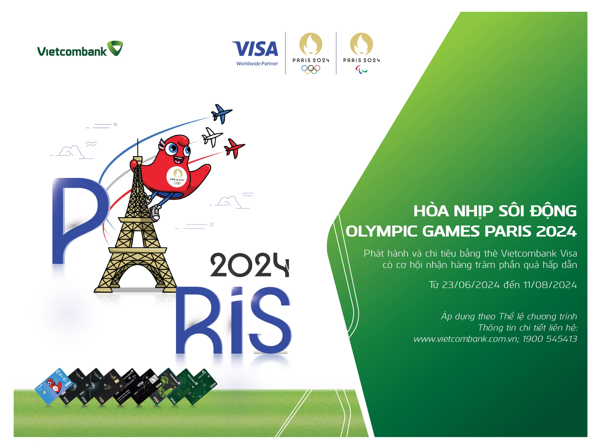 hoa nhip olympic paris 2024 cung vietcombank thong qua chuoi hoat dong danh cho khach hang hinh 1