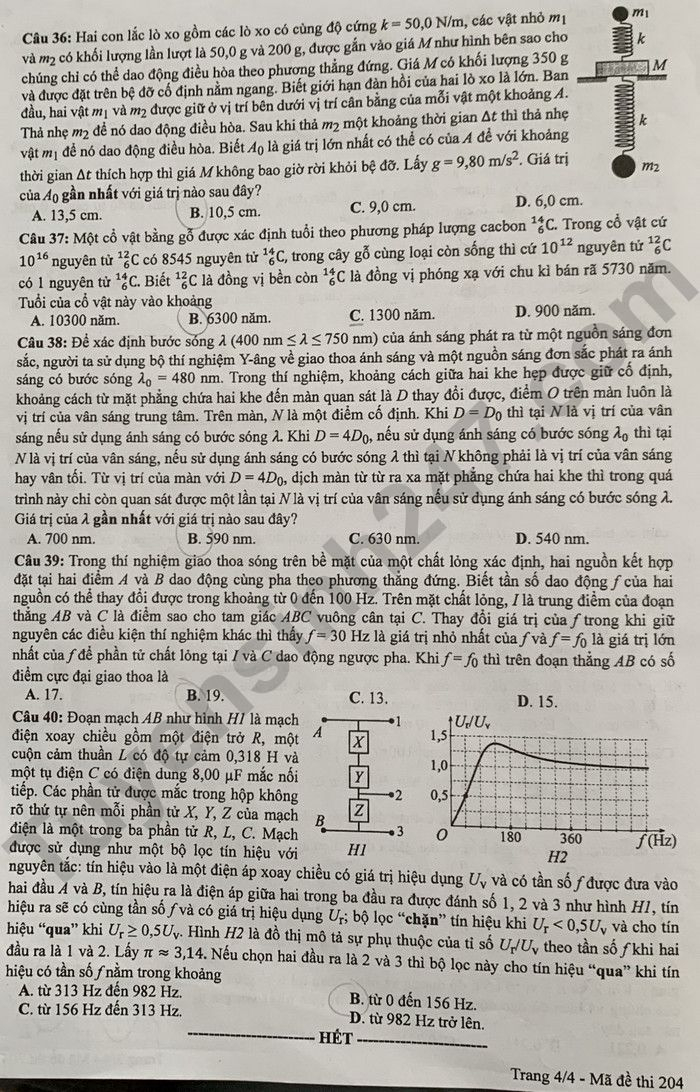 de thi tot nghiep thpt 2024 mon vat li ma de 204 hinh 4