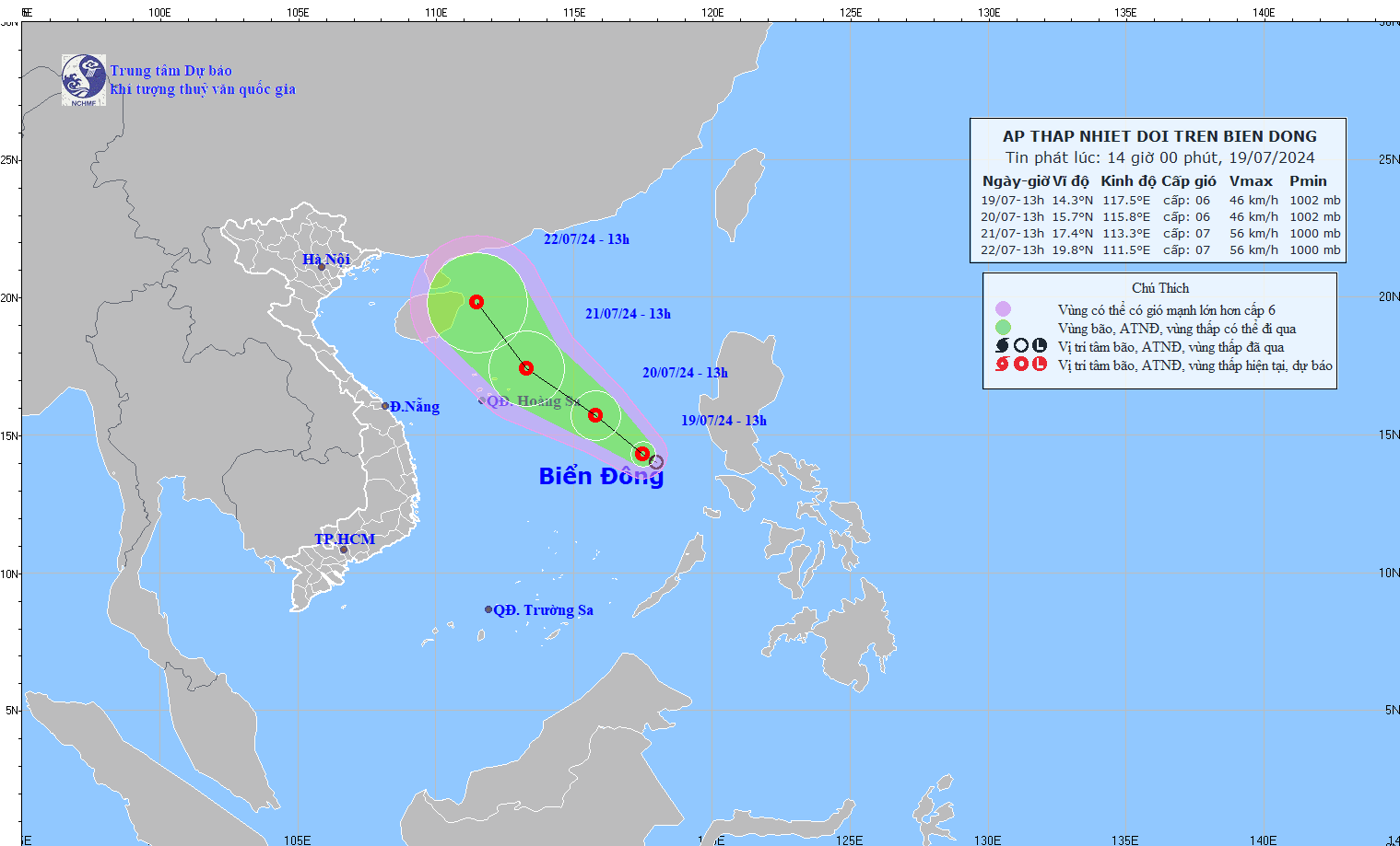 ap thap nhiet doi xuat hien tren bien dong duoc du bao manh len theo tung ngay hinh 1