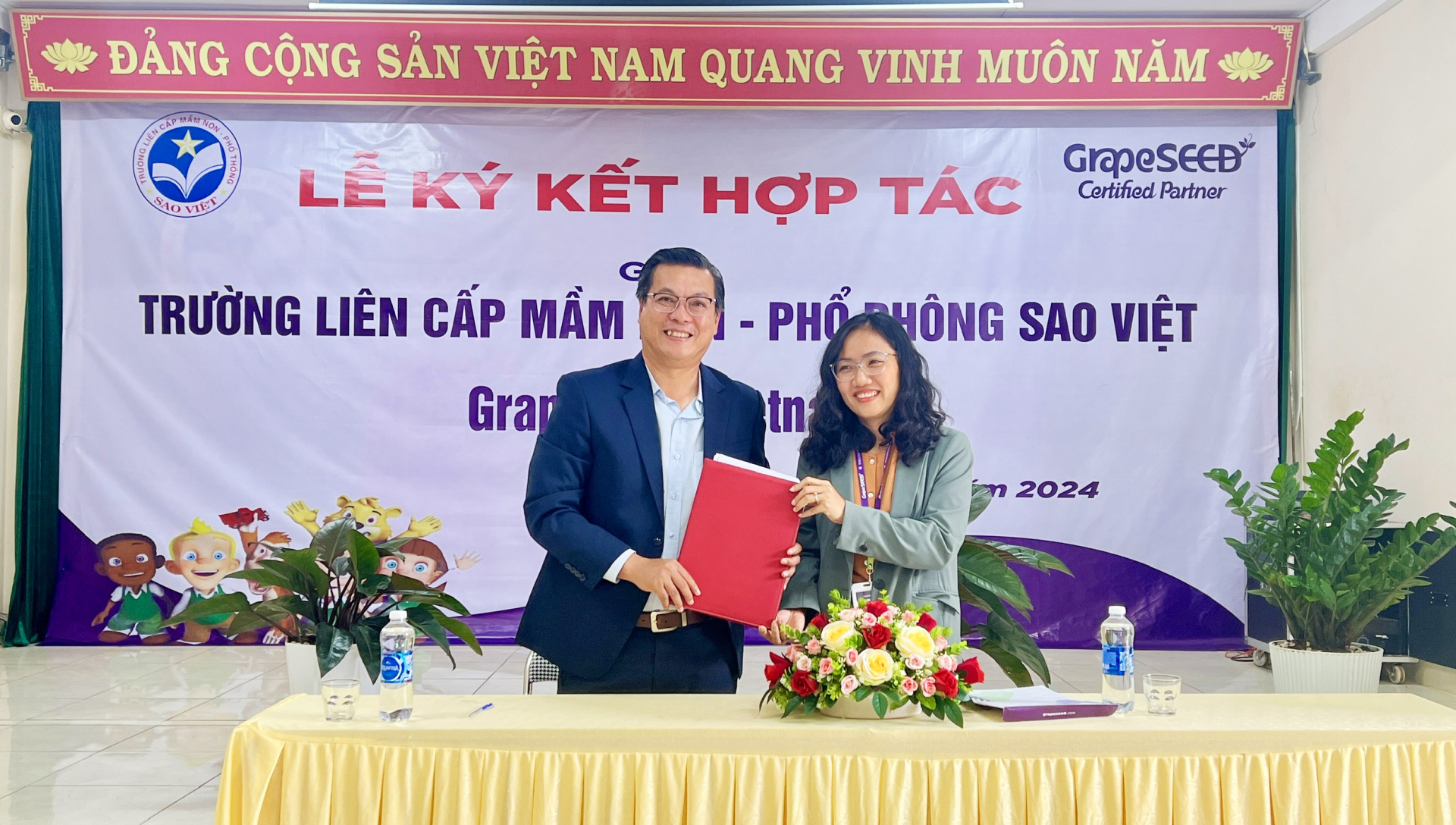 truong lien cap mam non pho thong sao viet trien khai chuong trinh day tieng anh grape seed tai gia lai hinh 1