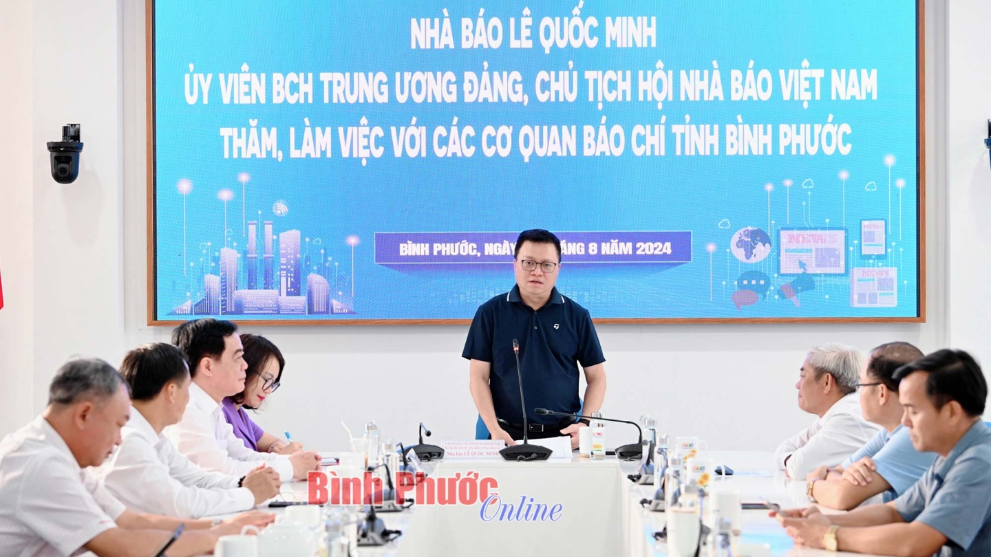 Chủ tịch Hội Nhà báo Việt Nam Lê Quốc Minh: Các báo Đảng địa phương cần tăng cường ứng dụng công nghệ làm báo hiện đại