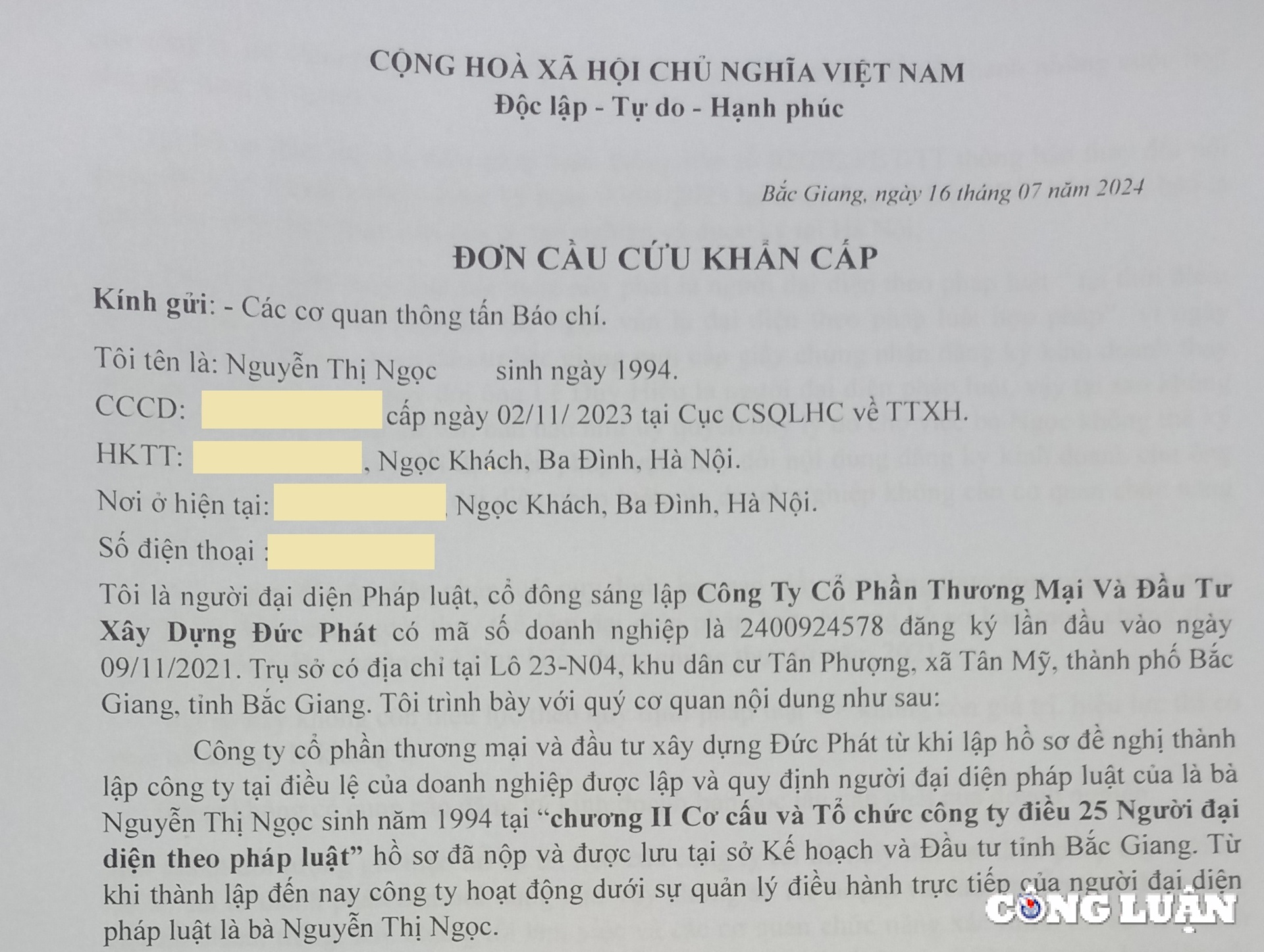 vu to cao lua dao nhan tien xin dau tu du an tai kcn yen son  bac lung co quan cong an vao cuoc hinh 1