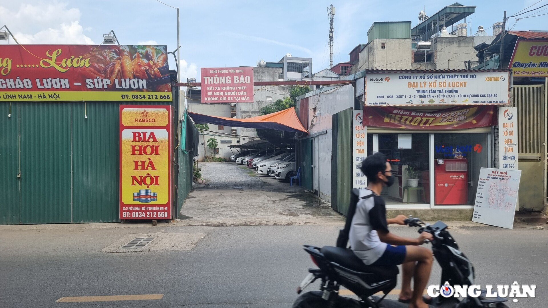 hoang mai ha noi bai xe khong phep ngang nhien hoat dong hinh 2