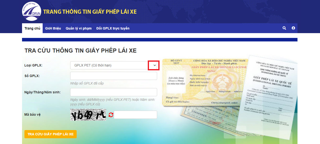 cach kiem tra giay phep lai xe that gia online hinh 2