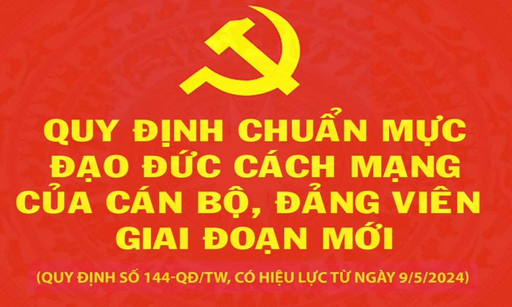 mot so giai phap thuc hien quy dinh so 144 qd tw cua bo chinh tri ve chuan muc dao duc cach mang cua can bo dang vien trong giai doan moi hinh 1