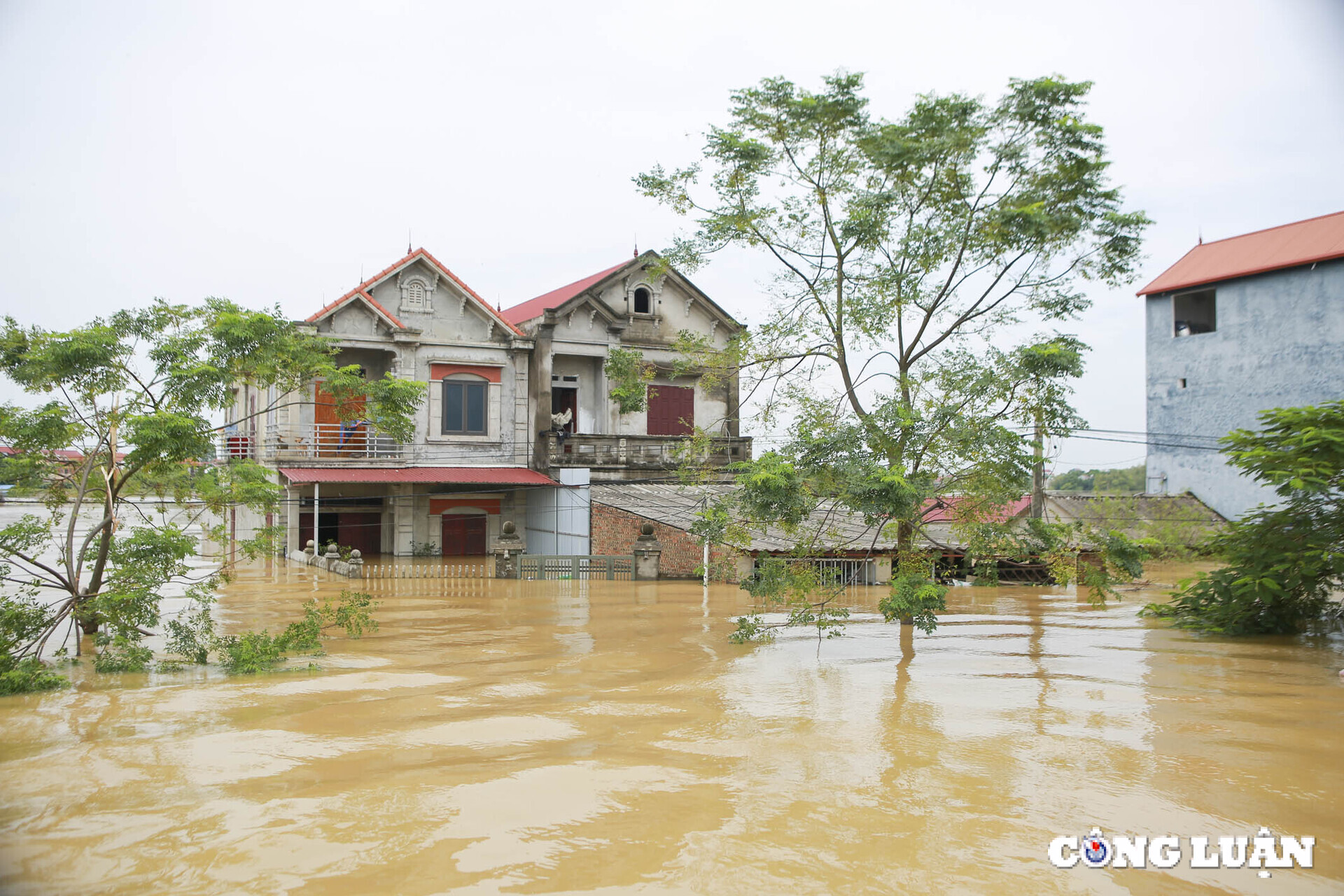 ha noi toan canh nuoc lu bua vay xa viet long huyen soc son hinh 10