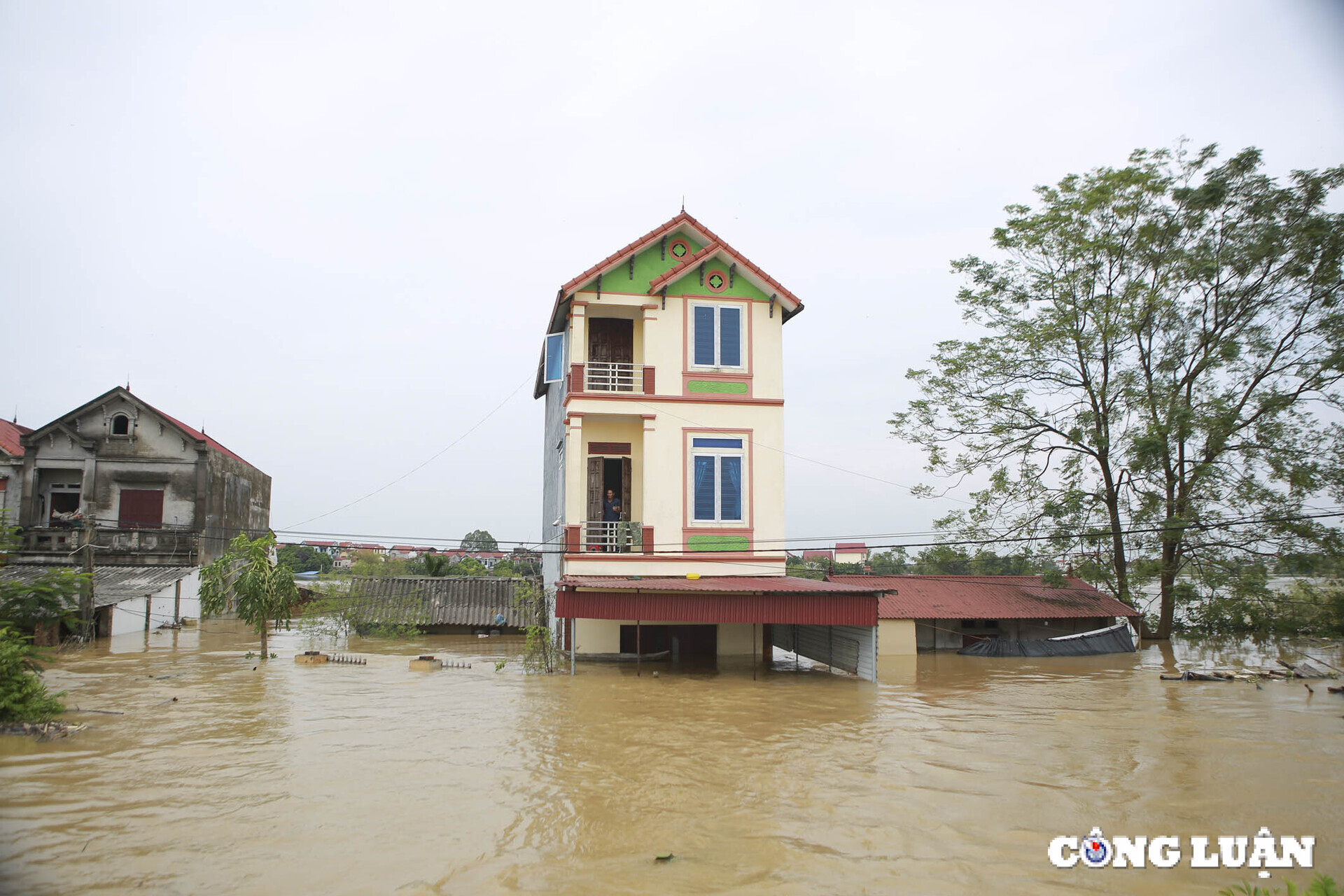 nuoc len qua nhanh nguoi dan khong kip tro tay chi biet chay dua voi lu hinh 2