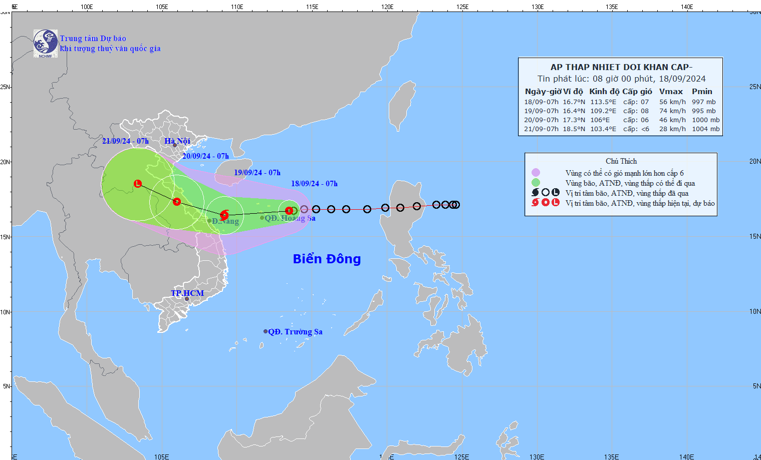 ap thap nhiet doi van duoc du bao manh len thanh bao se truc tiep di vao tinh nao hinh 1