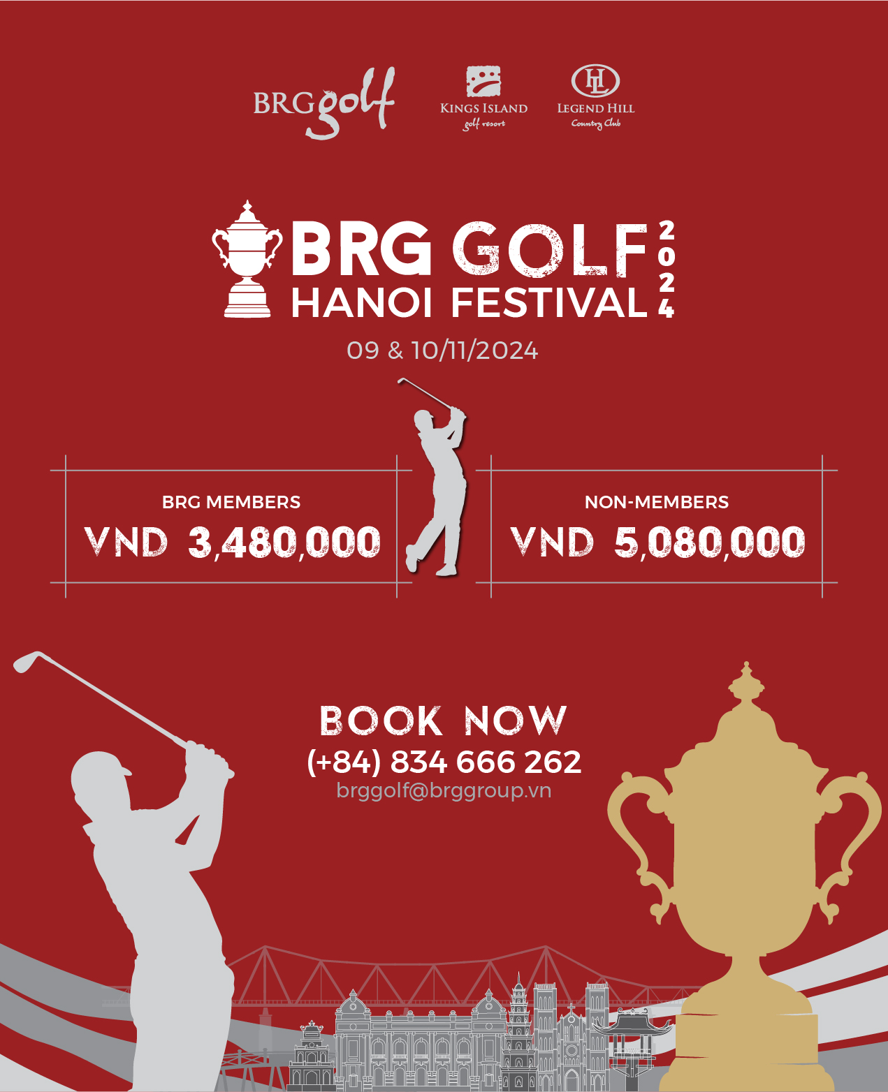 giai gon thuong nien brg golf hanoi festival 2024 chinh thuc chao don cac gon thu trong nuoc va quoc te tai kings island golf resort va legend hill country club hinh 1