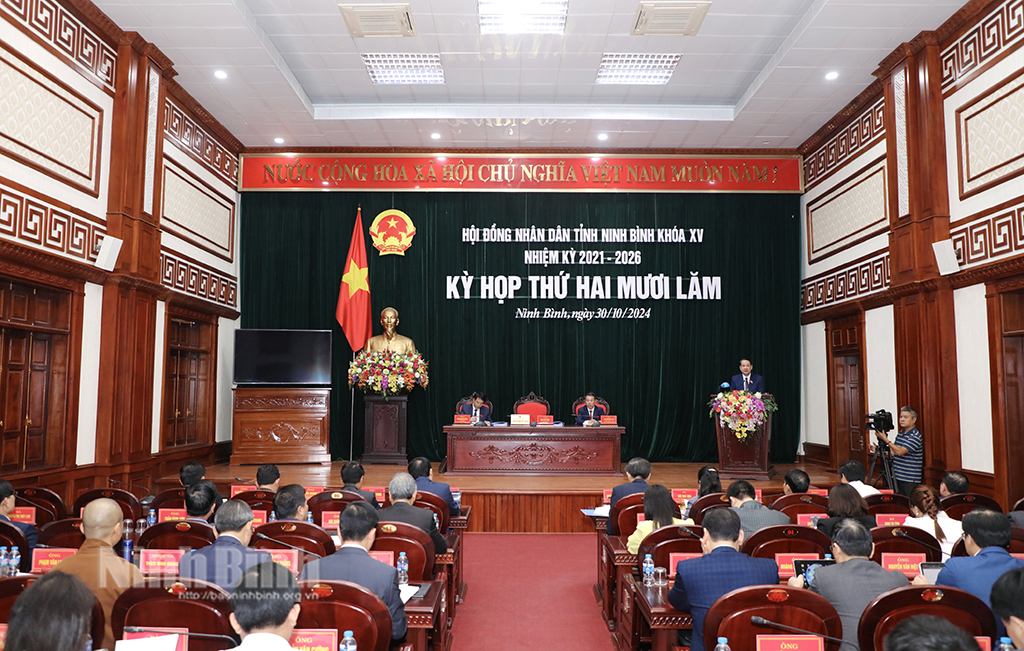 hdnd tinh ninh binh khoa xv thong qua 22 nghi quyet tai ky hop thu 25 hinh 1