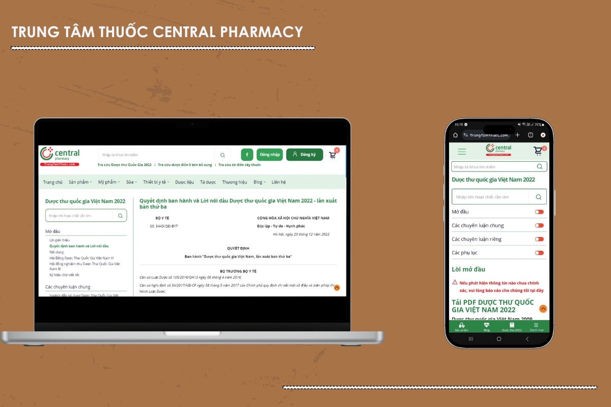 trung tam thuoc central pharmacy trungtamthuoccom  dia chi tra cuu cac dau sach y hoc thong tin y khoa moi nhat mien phi hinh 3