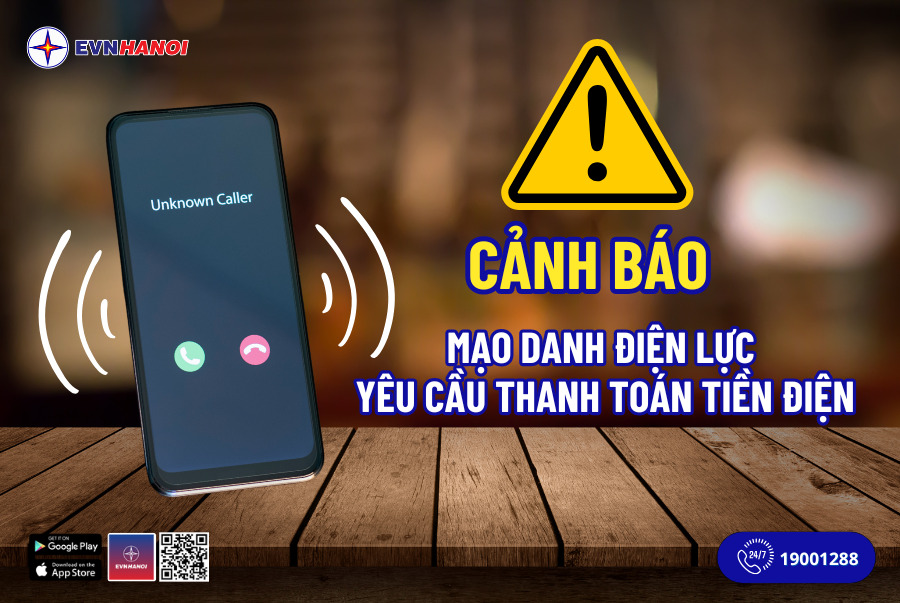 canh giac truoc cuoc goi mao danh nhan vien dien luc yeu cau thanh toan tien dien hinh 1