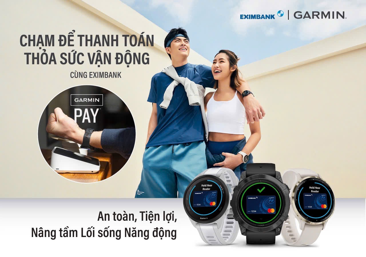 eximbank ra mat dich vu thanh toan garmin pay qua the eximbank mastercard buoc dot pha cho loi song nang dong hinh 1