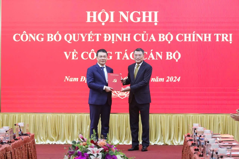 Phó Chánh văn phòng Trung ương Đảng giữ chức Bí thư Tỉnh ủy Nam Định